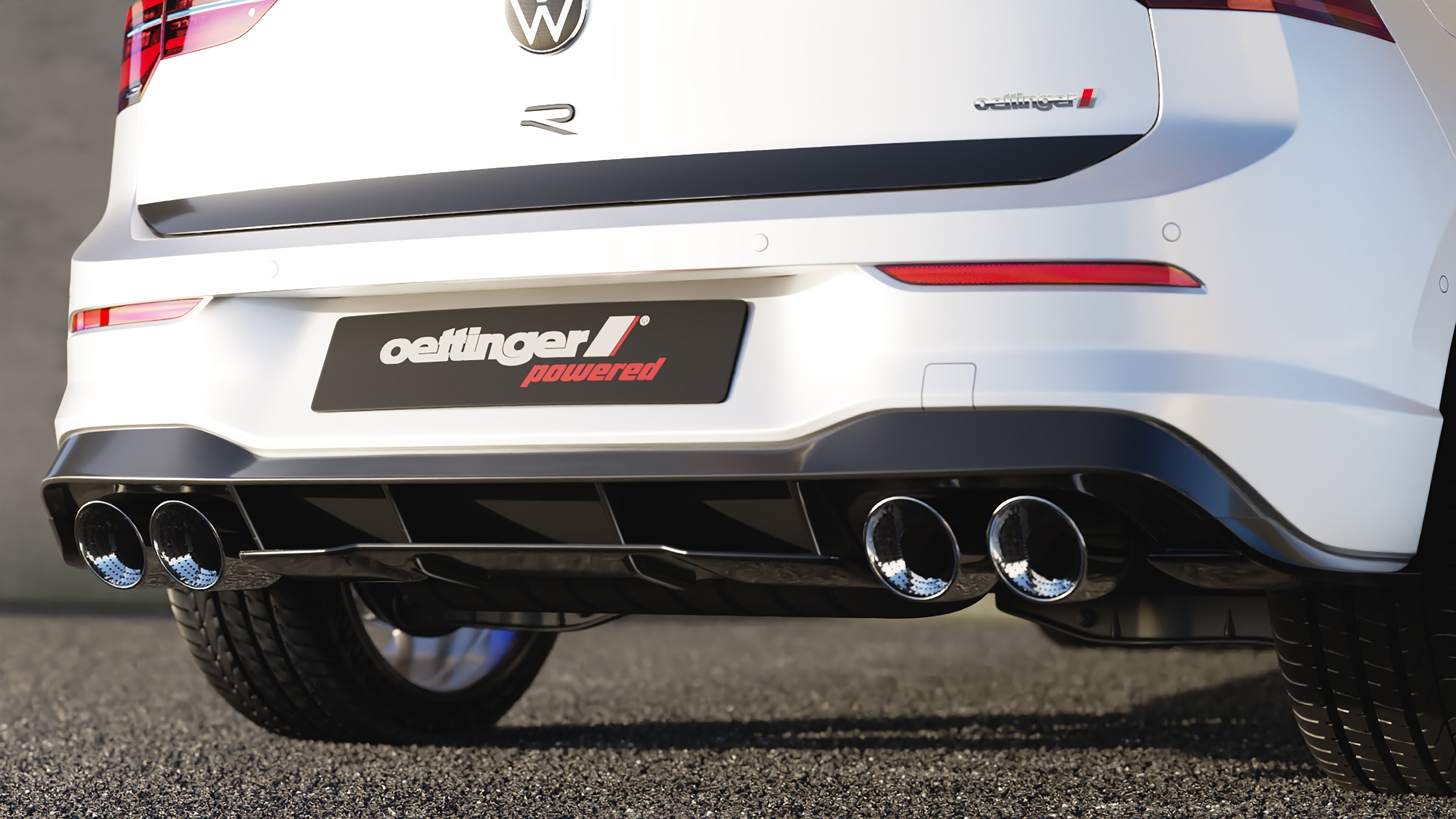 Oettinger Rear Diffusor (3-piece) for Golf MK8 R