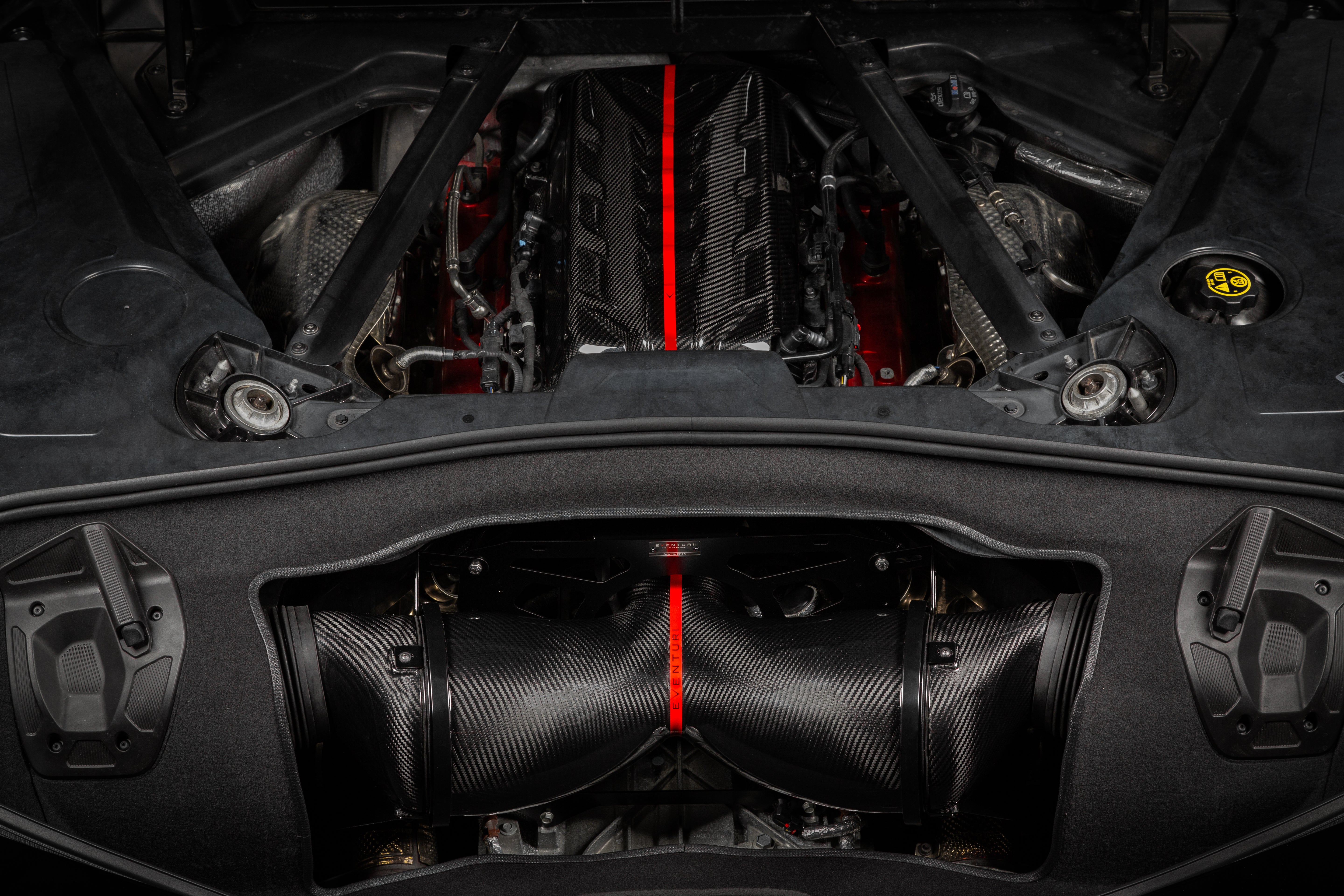 Eventuri carbon fiber intake system for Chevrolet Corvette C8 Stingray