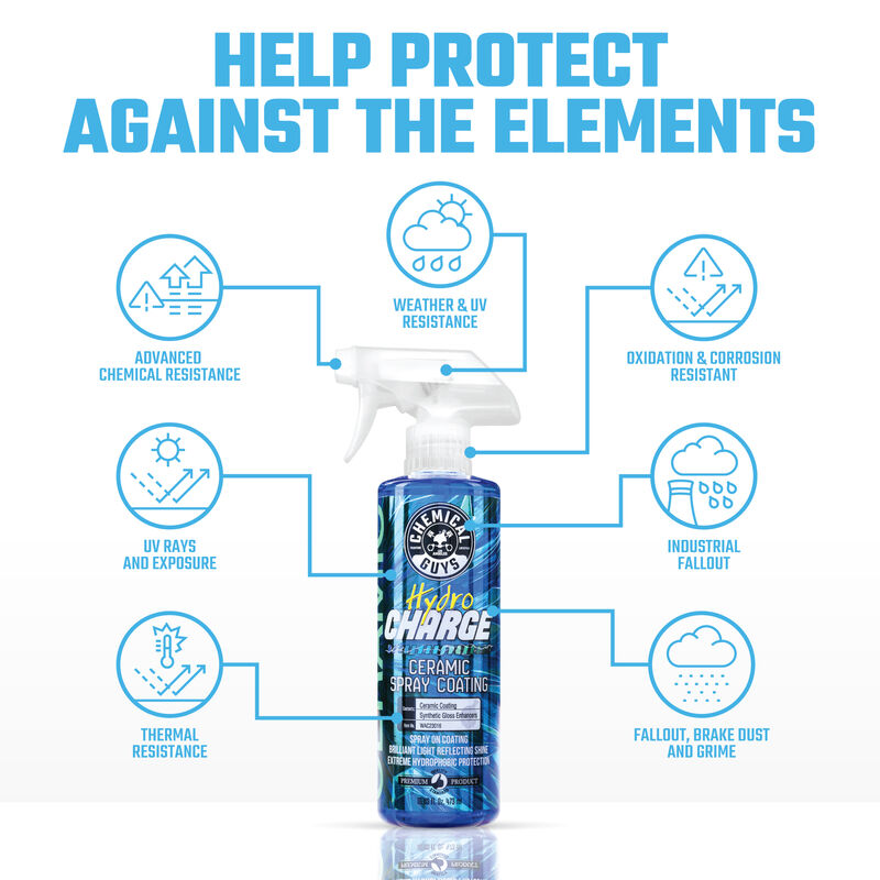 CHEMICAL GUYS HYDROCHARGE HIGH-GLOSS HYDROPHOBIC SIO2 CERAMIC SPRAY COATING