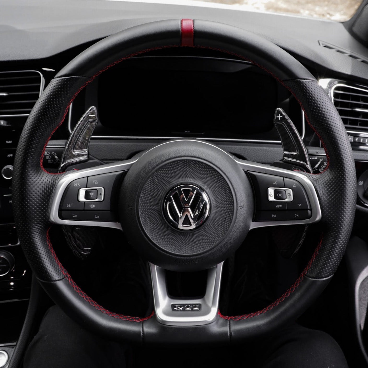 T-Carbon Volkswagen V3 Paddle Shift Extensions for MK7