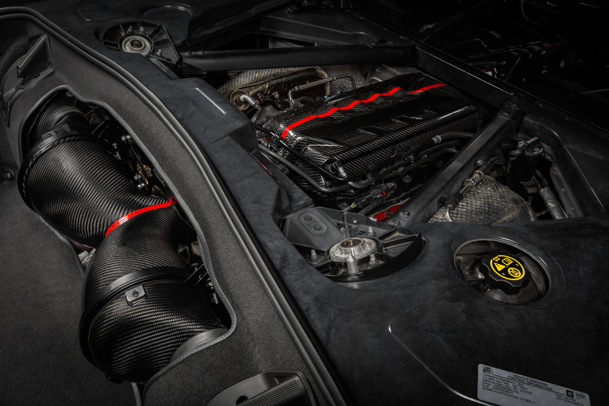 Eventuri carbon fiber intake system for Chevrolet Corvette C8 Stingray