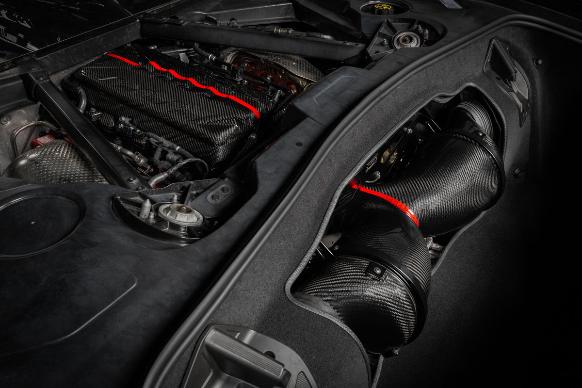 Eventuri carbon fiber intake system for Chevrolet Corvette C8 Stingray