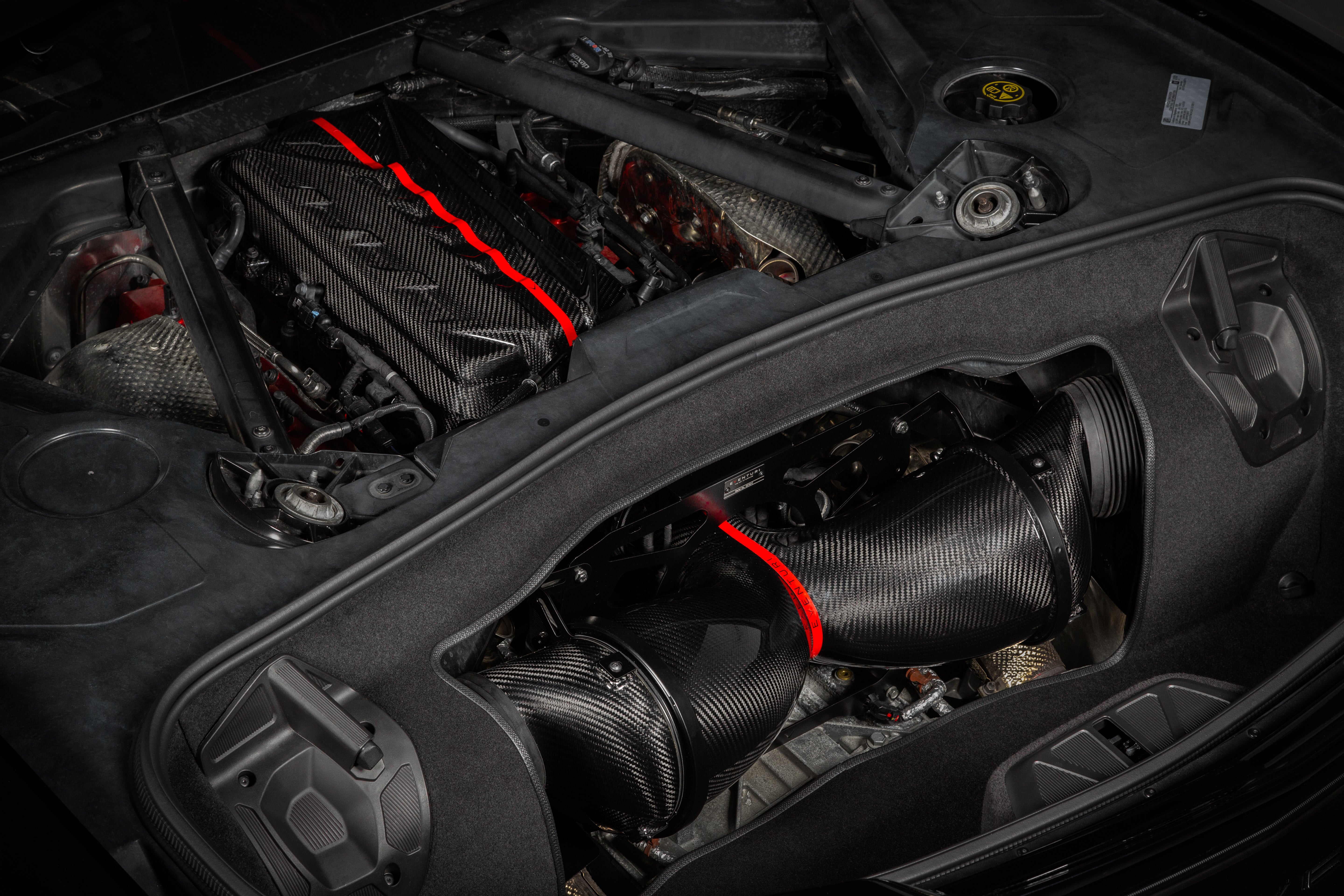 Eventuri carbon fiber intake system for Chevrolet Corvette C8 Stingray