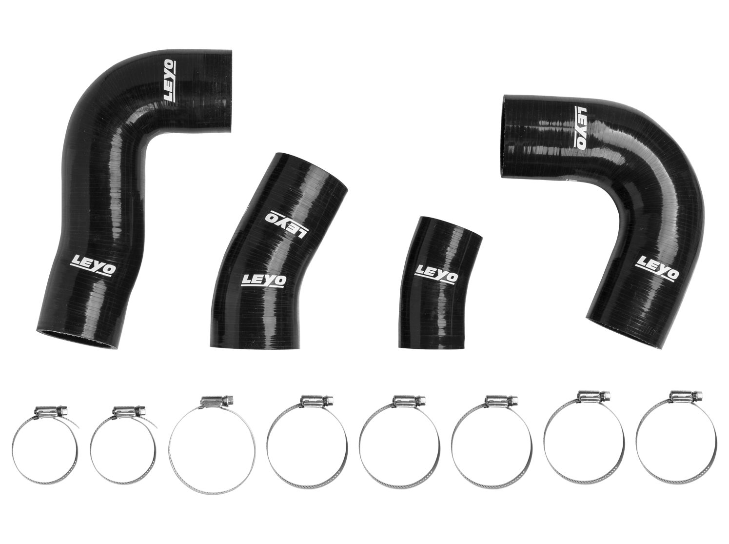 Leyo Motorsport Silicone Boost Hoses - Set of Four Piece